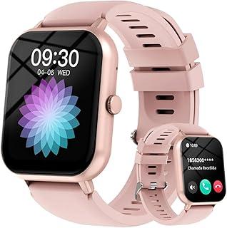Bettdow SmartWatch, relogio smartwatch feminino com 1.83" Ecrã tátil, à prova d'água IP67, Recebimento de Notificações, relogio masculino com 100+ Modos Esportivos Faz e Recebe Ligações (Rosa)