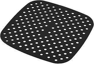 LYOR - Tapete Protetor de Silicone para Air Fryer Quadrado Preto 18,5cm