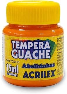 Acrilex Abelhinhas Tinta Guache, Laranja (Orange), 15 ml, 12 Unidades