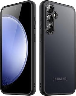 JETech Capa Fosca para Samsung Galaxy S23 FE 6,4 Polegadas com Proteção de Câmera Atualizada, Case Capinha Translúcida Fosca Traseira Estojo Protetora para Telefone à Prova de Choque (Preto)