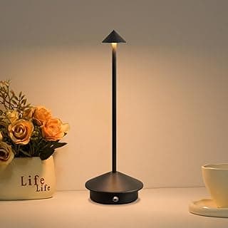 BEMMY Luminária de Mesa,Luminária Abajur Mesa Led Dimerizável Sem Fio Recarregável, Toque Candeeiro de Mesa Luz Noturna, Luz Noturna do Quarto