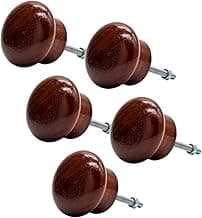 5 Puxadores De Madeira Armário Móvel Cômoda Cristaleira SMG (Mogno)