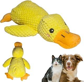 Brinquedo Pato Duck Pelúcia Mordedor Cachorro Gato Interativo para Cães Reduz Estresse Ansiedade Apito Sonoro 30x23cm