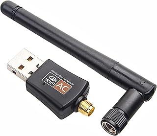 Adaptador Wireless Wifi Usb AC Dual Band 600mbps 2.4ghz + 5ghz Com Antena Windows Linux Mac