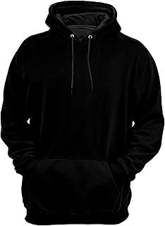 Blusa de Frio Masculina Moletom Liso Sem Estampa Casaco Com Capuz Inverno