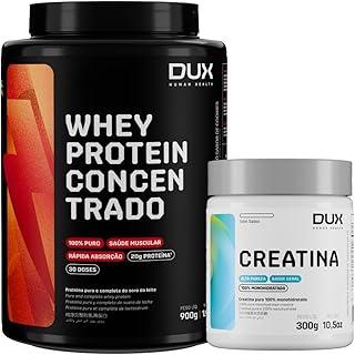 Combo Dux - Whey Protein Concentrado 900g - Sabor Coco + Creatina Monohidratada 300g