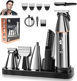 Maquina de Barbear Aparador Elétrico 5 em 1, Maquina de Barbear, Barbeador Eletrico, Maquina de Cortar Cabelo, Aparador de Pelos, Aparador de Barba Elétrico à Prova Dágua