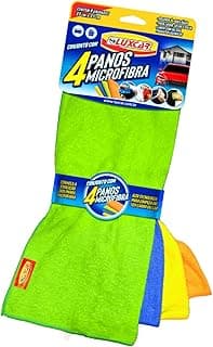 Pano Em Microfibra Conjunto Com 4 Luxcar 35 Cm X 35 Cm com 10.03% de desconto por R$ 18,21 na amazon