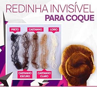 Redinha De Nylon Invisível Para Coque De Cabelo Com 10 Un Cor: Castanho Claro