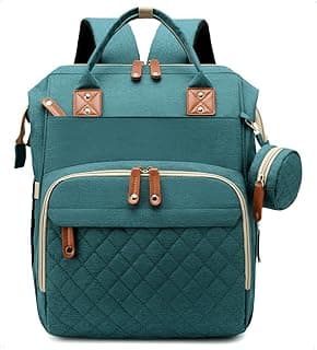 Mochila Maternidade Gestante Bebê Recém Nascido Bolsos Térmicos P/Mamadeira - Verde