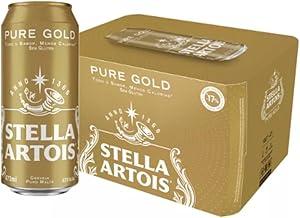 Pack Cerveja Stella Artois Pure Gold Sem Glúten, Lata, 473ml, Caixa 12 unidades