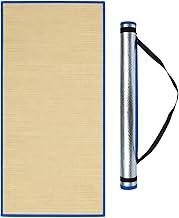 Esteira Térmica de Palha para Praia com Alça Forro Natural com Fita Tolha Tapete Piscina Camping Lagoa Mar Viagem Tamanho Grande Tatame Dobrável Verão Piquinique Artesanal Portátil Lavável Reforçada