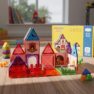 Blocos de Montar Magnéticos Construção STEM Brinquedos Infantil 50Peças