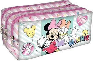 DAC - Estojo Triplo com 3 Zíperes em Tecido - Minnie