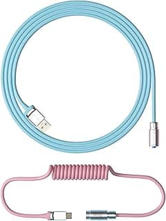 Akko CABO PARA TECLADO ENROLADO AVIATOR MODELO SAKURA, Tokyo Pink