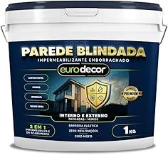 Parede Blindada Euro Decor Tinta Emborrachada 1KG Fácil Aplicação Proteção Contra Infiltrações (Branco)