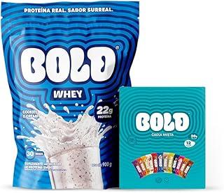KIT WHEY PROTEIN 3W - BOLD WHEY (900g) - Sabor: Cookies e Cream + BOLD Caixa Mista (12 Unid.)