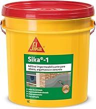 Sika- Aditivo impermeabilizante - Sika-1 amarelo - Argamassa e concreto - Uso Fácil - Balde 18L