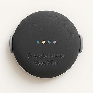 Suporte de Parede Google Home Nest Mini 1ª e 2ª Geração, PLA Ecológico, Encaixe Perfeito, Acessório Smart Speaker, Suporte Organizacional, Acompanha Parafusos e Buchas (Cinza)