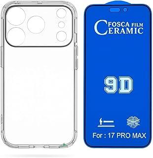 Compatível com iPhone 17 Pro Max - Capa Capinha Case Anti Impacto Shock + Pelicula Privacidade Fosca de Ceramica 9d Full Coverage