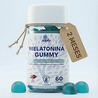Melatonina Gummy 2 Meses 60 Gomas Mastigável Sabor Frutas Vermelhas 210mcg Capfy Nutrition