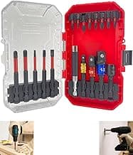 Kit Profissional de Bits e Adaptadores, 18 Peças, Compatível com Parafusos Phillips, Fenda e Hex, com Soquete e GuiaKit de Bits e Adaptadores – 18 Peças (PH, PZ, SL, H) + Soquete e Guia de Parafuso