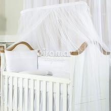Biramar Baby Mosquiteiro Para Berço Varal Inteiro Babado Branco Branco
