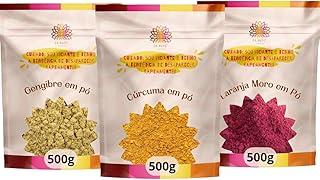 Shot Matinal em Pó – Cúrcuma, Gengibre e Laranja Moro em pó | Aumenta Imunidade, Detox Diário e Termogênico Natural | Kit Ca.nuts