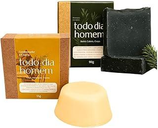 Kit Masculino Shampoo Anticaspa 3 em 1 e Condicionador Fortalecedor com Óleos Essenciais