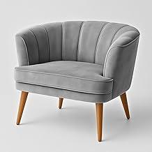 Poltrona Cadeira Decorativa para Sala de Espera Recepção Resistente Ergônomica MOBLAN decor (Cinza)