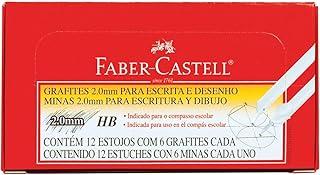 Mina Grafite 2 mm HB, Faber-Castell, OF/9020HB, Grosso, 12 Estojos com 6 Grafites cada, Multicor