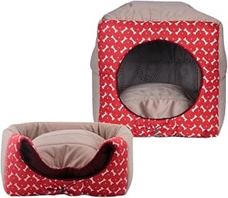 Cama Iglu e Toca Para Cachorro Luxo Preto Vime G (TOCA G VERMELHA)