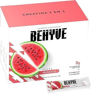 Creatina Monohidratada com Eletrólitos BEHYVE | Creatina em Sachê para Hidratação, Energia e Performance | 30 Sachês | Sem Açúcar | Melancia