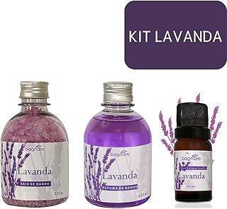 Espuma de banho Hidromassagem Lavanda + Sais de Banho Espumante + Essência Lavanda Ambiente
