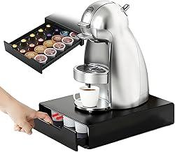 Porta Cápsulas com Gaveta, Organizador e Bandeja para Cantinho do Café, Compatível com Cápsulas Nespresso, Dolce Gusto e Três Corações, Base Antiderrapante, Empilhável, Capacidade para 20 Cápsulas