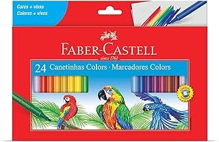 Hidrográfica com 24 Cores Estojo Cartão, Faber-Castell, 15.0124CZF, Multicor