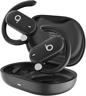 Fone de Ouvido Bluetooth 5.4 Hi-Fi, Chamadas de Voz, Cancelamento de Ruído ENC, IPX5, 100h Standby, Ideal para Corrida e Exercícios (Preto)