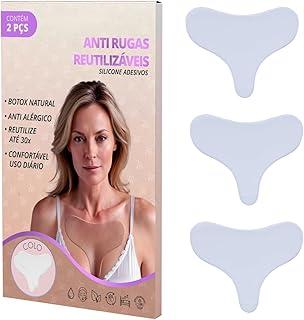 Kit 3 Adesivos Silicone Anti Rugas Colo e Peito – Efeito Lifting Enquanto Dorme Reduz Linhas de Expressão Reutilizável até 30x Alternativa Natural Muy Bela