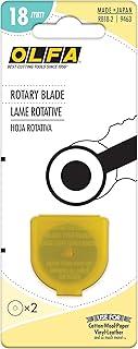Olfa Recargas de lâmina rotativa de 18 mm, pacote com 2, prata