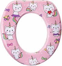 Assento Redutor Infantil para Vaso Sanitário com Estampa Espacial Almofadado e Higiênico Rosa Feminino