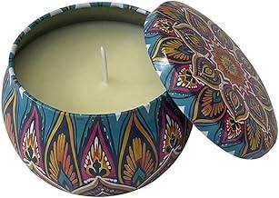 Vela Aromática de Flor de Laranjeira 150ml – 100g Cera Primeira Linha, Artesanal, Estampa de Mandala – Ideal para Aromaterapia, Decoração e Presentes (1xFLM)