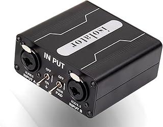 GX200 Isolador de áudio Cancelamento ruído som atual，Isolador áudio, efetor isolamento sinal XLR 6.5# eliminação atual adequado para mixers, veículos, microfones, transmissões ao vivo, conferências