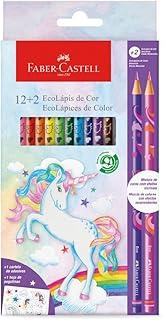 EcoLápis de Cor Faber-Castell Unicórnio, 12 Cores + 2 Lápis Misturinha (12 es/cada) - 120912+2UNI