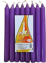 8 Velas Cor ROXO com 16 Cm de altura, palito, Artesanal, Maciça, referente ao número 5, Marca Velas Estrela, cores intensas!