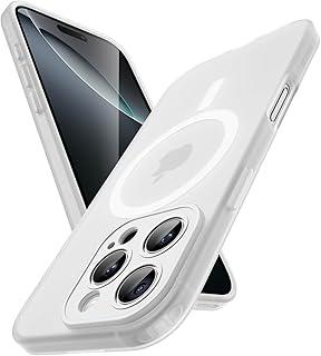 JETech Capa Matte para iPhone 16 Pro 6,3 Polegadas Compatível com MagSafe, Antiamarelecimento e Anti-Impressão Digital, Case Macia de TPU Fosco Translúcido à Prova de Choque (Translúcido)