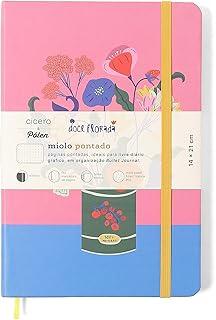 CADERNETA CICEROS DOCE FLORADA PONTADO 14X21 LATA