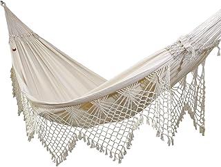 Rede de Dormir e Descanso Safira Casal Extra Algodão (Bege - Fio Cru)