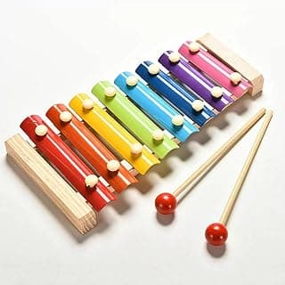 Xilofone Infantil de Madeira Colorido com Baquetas Com 8 Notas – Brinquedo Educativo Montessoriano Musical para Crianças – Coordenação Motora e Estímulo Sensorial com 11.24% de desconto por R$ 26,54 na amazon
