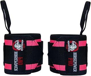 Munhequeira de Musculação Suporte Para Treino Pesado Proteção Anti-Lesão Reabilitação Crossfit Academia Powerlifting Fitness Material Resistente 7 Camadas de Costura O PAR