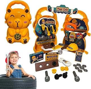 Maleta Oficina Mecânica Infantil Portátil Ursinho Kit Completo com Acessórios e Maletinha Ideal Para Aniversário, Natal, Dia das Crianças Ótimo Para Levar Em Qualquer Passeio